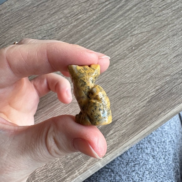 Mexican Crazy Lace Agate Cat Figurine - Picture 2 of 2